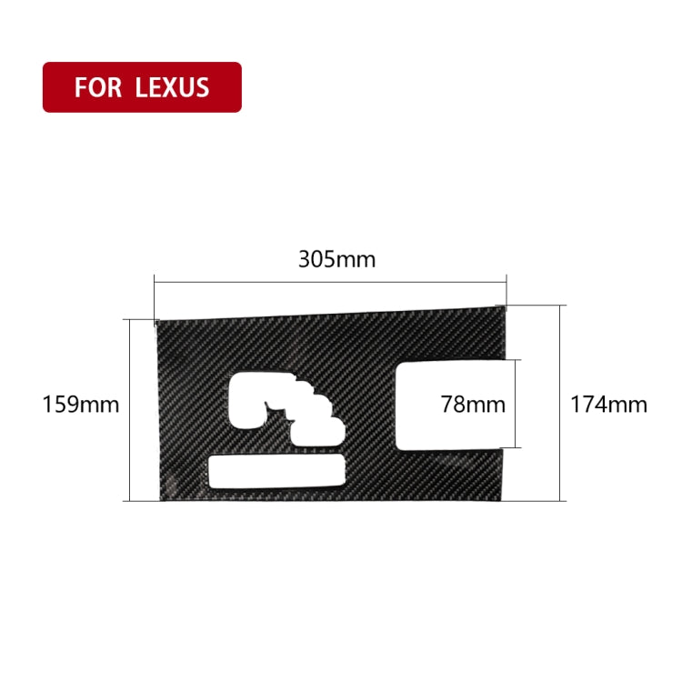 Car Carbon Fiber Gears B Decorative Sticker for Lexus IS250 300 350C 2006-2012, Left Drive