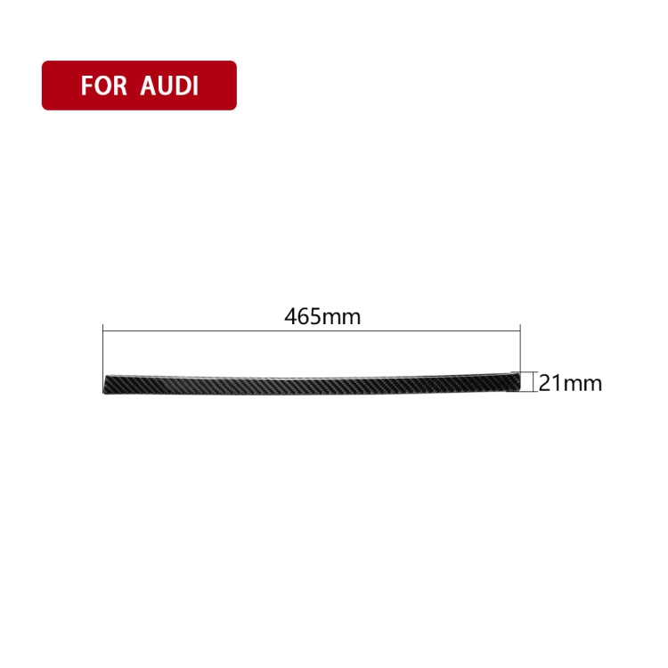 Car Carbon Fiber Passenger Seat Decorative Strip for Audi A6 S6 C7 A7 S7 4G8 2012-2018, Left and Right Drive Universal