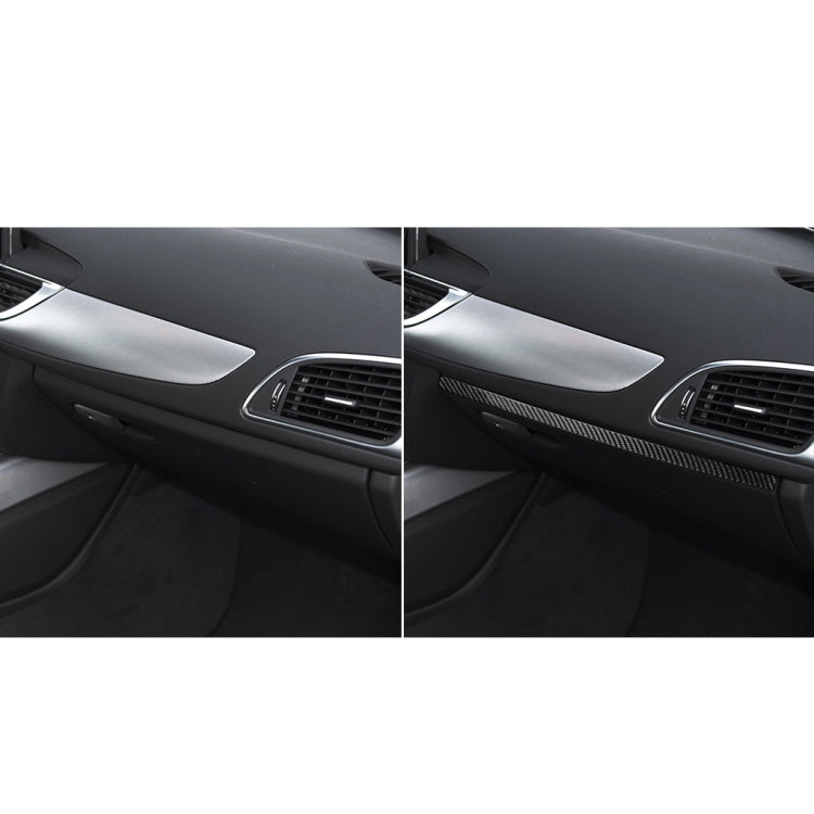 Car Carbon Fiber Passenger Seat Decorative Strip for Audi A6 S6 C7 A7 S7 4G8 2012-2018, Left and Right Drive Universal