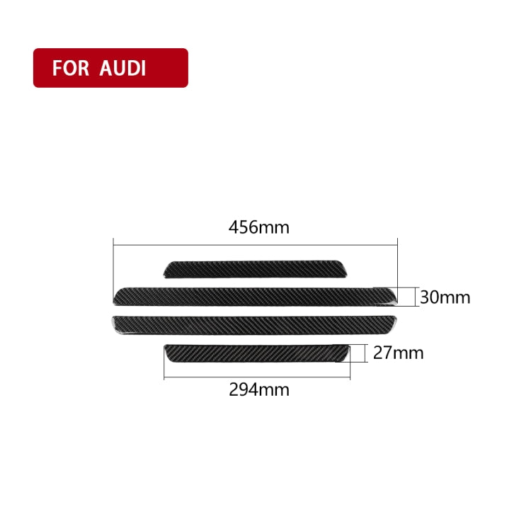 Car Carbon Fiber Threshold Decorative Sticker for Audi A6 S6 C7 A7 S7 4G8 2012-2018, Left and Right Drive Universal