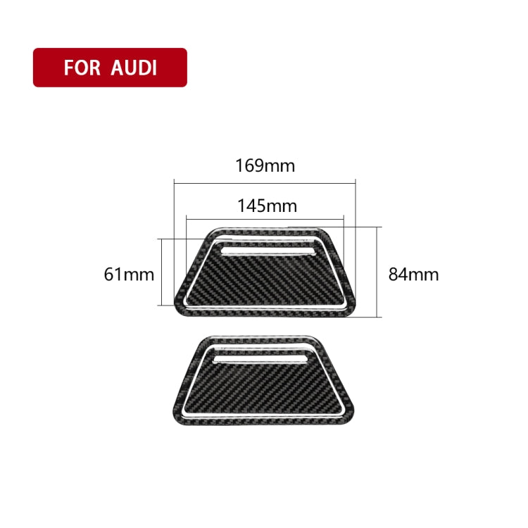 Car Carbon Fiber Ashtray Panel Decorative Sticker for Audi A6 S6 C7 A7 S7 4G8 2012-2018, Left and Right Drive Universal