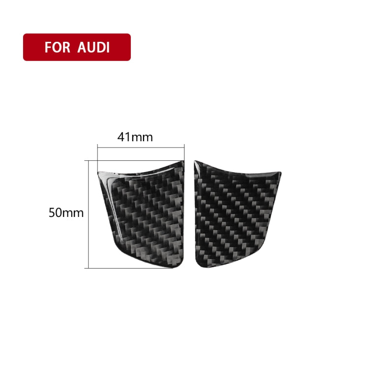 Car Carbon Fiber Steering Wheel Button Decorative Sticker for Audi A6 S6 C7 A7 S7 4G8 2012-2018, Left and Right Drive Universal
