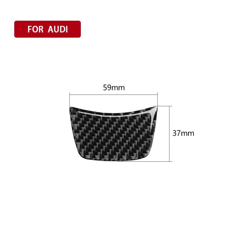 Car Carbon Fiber Steering Wheel Decorative Sticker for Audi A6 S6 C7 A7 S7 4G8 2012-2018, Left and Right Drive Universal, Steering Wheel