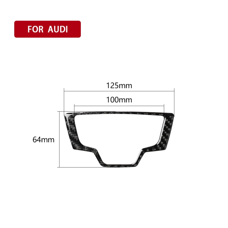 Car Carbon Fiber Multimedia Panel Decorative Sticker for Audi A6 S6 C7 A7 S7 4G8 2012-2018, Left and Right Drive Universal