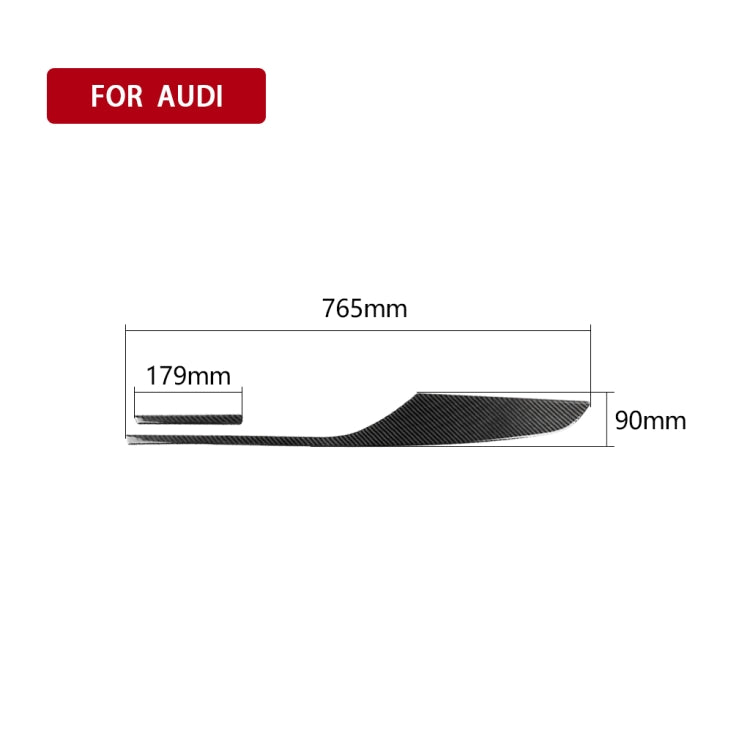 Car Carbon Fiber Dashboard Decorative Strip for Audi A6 S6 C7 A7 S7 4G8 2012-2018, Left Drive