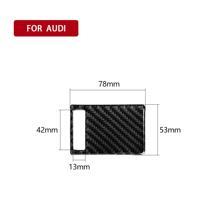 Car Carbon Fiber Air Outlet Adjustment Panel Decorative Sticker for Audi A6 2005-2011, Left Drive