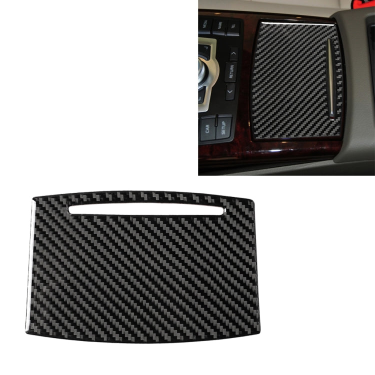 Car Carbon Fiber Water Cup Cover Decorative Sticker for Audi A6 2005-2011, Left and Right Drive Universal