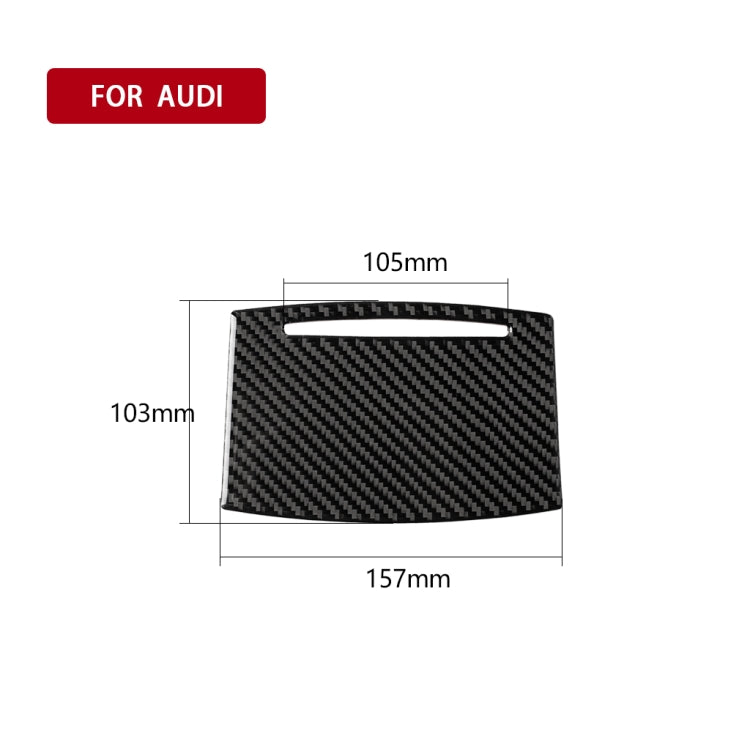 Car Carbon Fiber Water Cup Cover Decorative Sticker for Audi A6 2005-2011, Left and Right Drive Universal