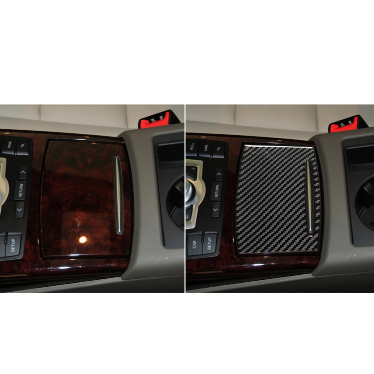 Car Carbon Fiber Water Cup Cover Decorative Sticker for Audi A6 2005-2011, Left and Right Drive Universal