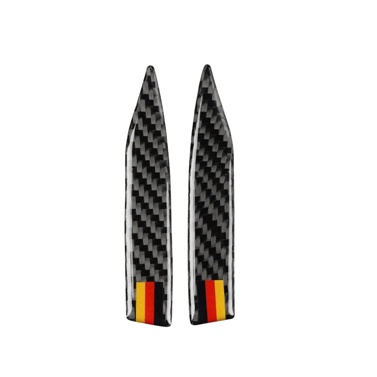Car Carbon Fiber German Flag Pattern Rearview Mirror Anti-collision Sticker for Audi TT, Left and Right Drive Universal, A Style