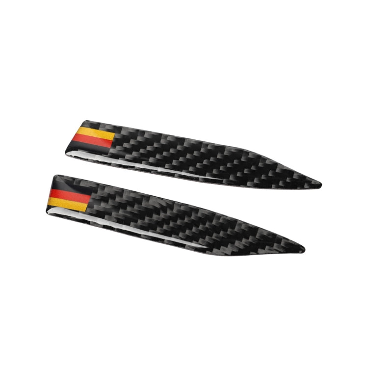 Car Carbon Fiber German Flag Pattern Rearview Mirror Anti-collision Sticker for Audi TT, Left and Right Drive Universal, A Style