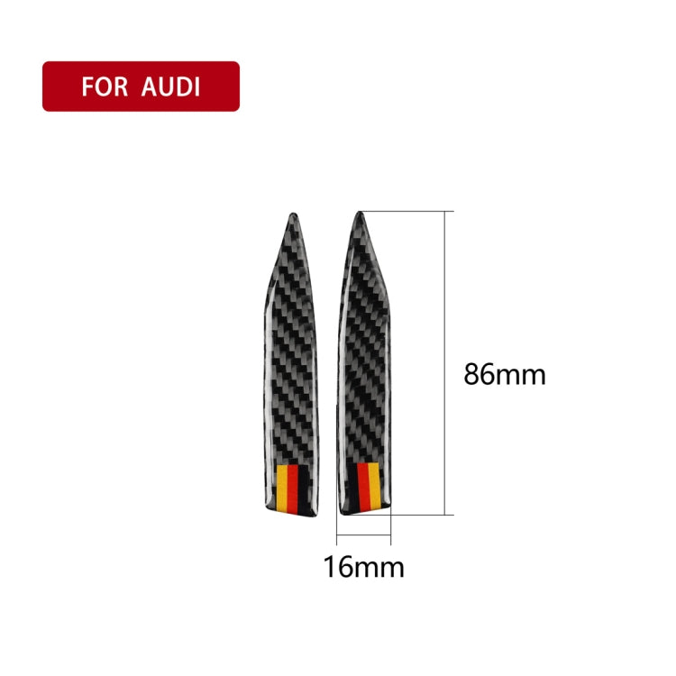 Car Carbon Fiber German Flag Pattern Rearview Mirror Anti-collision Sticker for Audi TT, Left and Right Drive Universal, A Style