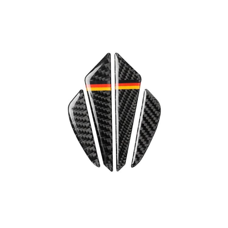 Car Carbon Fiber German Flag Pattern Anti-collision Sticker for Audi TT, Left and Right Drive Universal