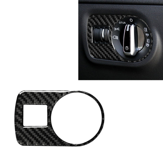 Car Carbon Fiber Headlight Switch Decorative Sticker for Audi TT 8n 8J MK123 TTRS 2008-2014, Right Drive