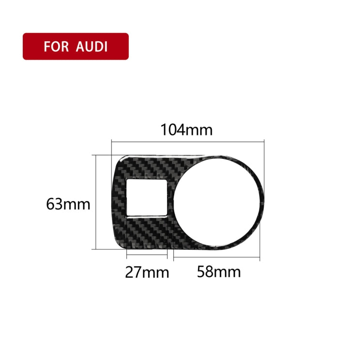 Car Carbon Fiber Headlight Switch Decorative Sticker for Audi TT 8n 8J MK123 TTRS 2008-2014, Right Drive