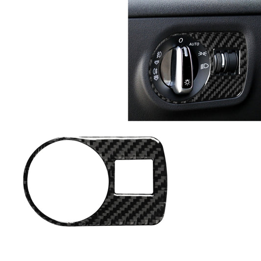 Car Carbon Fiber Headlight Switch Decorative Sticker for Audi TT 8n 8J MK123 TTRS 2008-2014, Left Drive