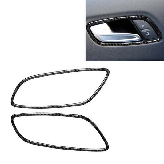 Car Carbon Fiber Door Handle Frame Decorative Sticker for Audi TT 8n 8J MK123 TTRS 2008-2014, Left and Right Drive Universal