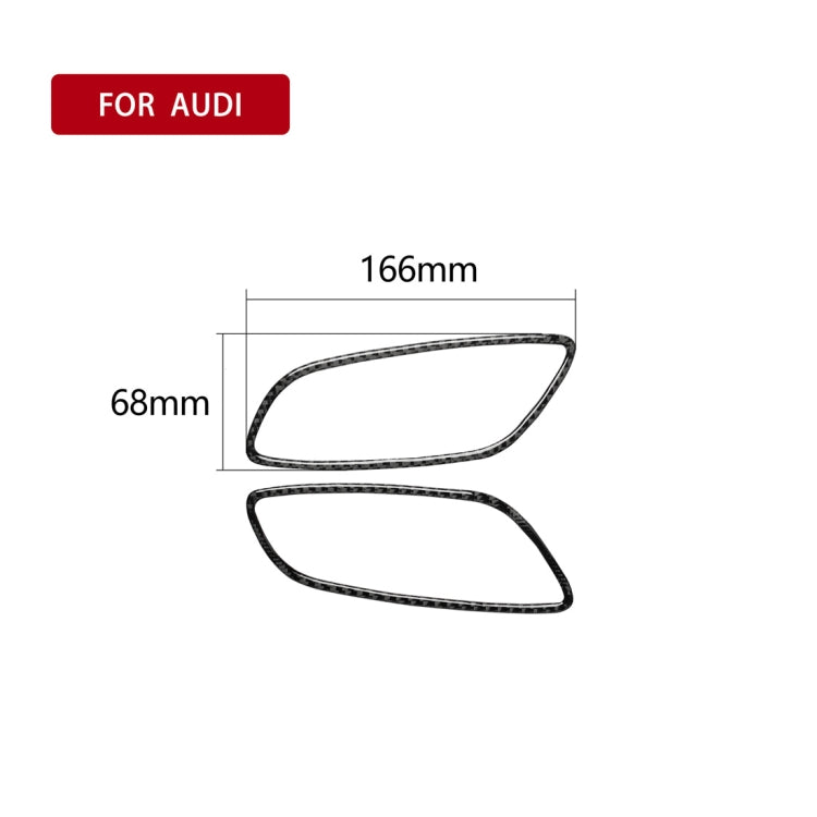 Car Carbon Fiber Door Handle Frame Decorative Sticker for Audi TT 8n 8J MK123 TTRS 2008-2014, Left and Right Drive Universal
