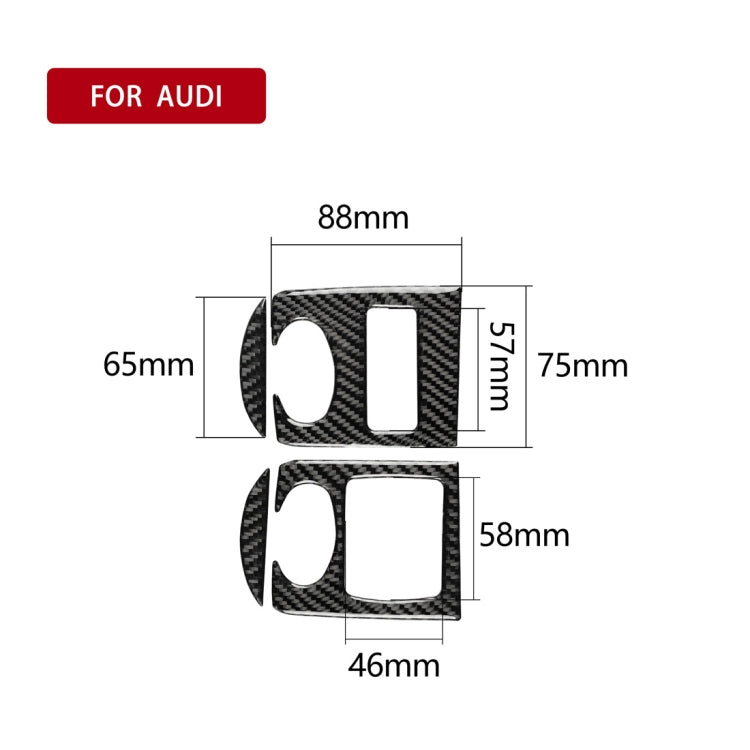 Car Carbon Fiber Glass Lifter Panel Decorative Sticker for Audi TT 8n 8J MK123 TTRS 2008-2014, Right Drive