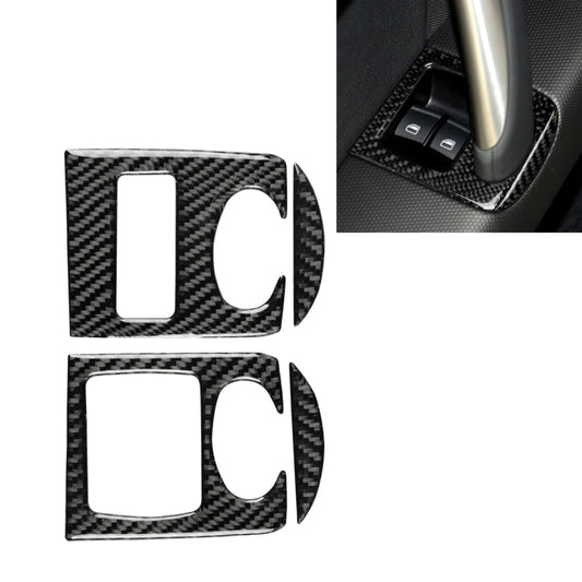 Car Carbon Fiber Glass Lifter Panel Decorative Sticker for Audi TT 8n 8J MK123 TTRS 2008-2014, Left Drive, Glass Lifter , Left Drive