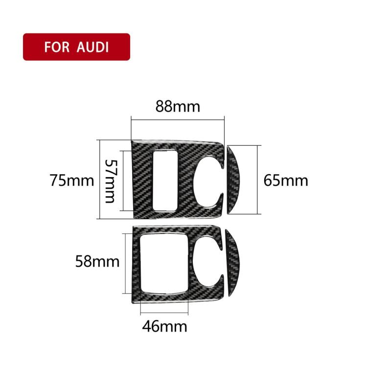 Car Carbon Fiber Glass Lifter Panel Decorative Sticker for Audi TT 8n 8J MK123 TTRS 2008-2014, Left Drive