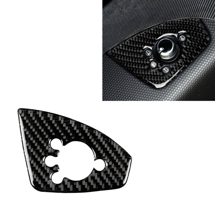 Car Carbon Fiber Door Button Decorative Sticker for Audi TT 8n 8J MK123 TTRS 2008-2014, Left Drive, B Style
