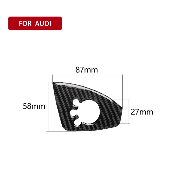 Car Carbon Fiber Door Button Decorative Sticker for Audi TT 8n 8J MK123 TTRS 2008-2014, Left Drive, A Style
