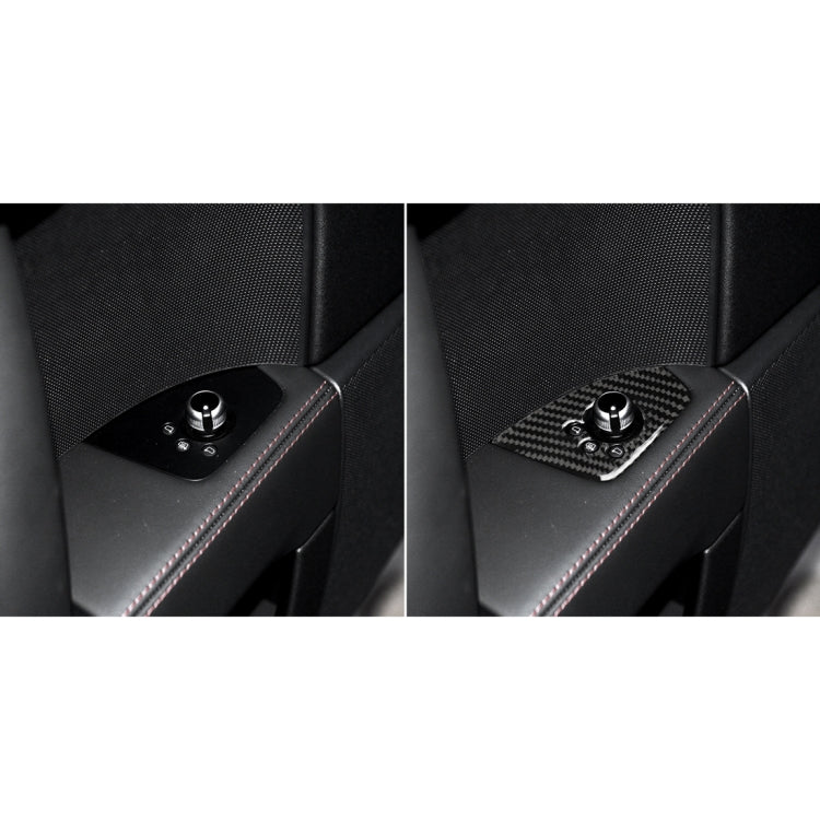 Car Carbon Fiber Door Button Decorative Sticker for Audi TT 8n 8J MK123 TTRS 2008-2014, Left Drive, A Style