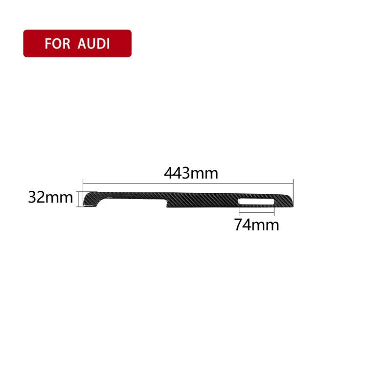 Car Carbon Fiber Passenger Seat Decorative Strip for Audi TT 8n 8J MK123 TTRS 2008-2014, Left Drive