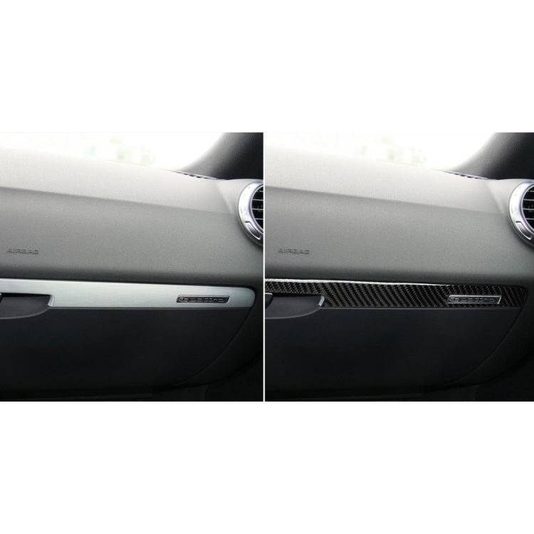 Car Carbon Fiber Passenger Seat Decorative Strip for Audi TT 8n 8J MK123 TTRS 2008-2014, Left Drive
