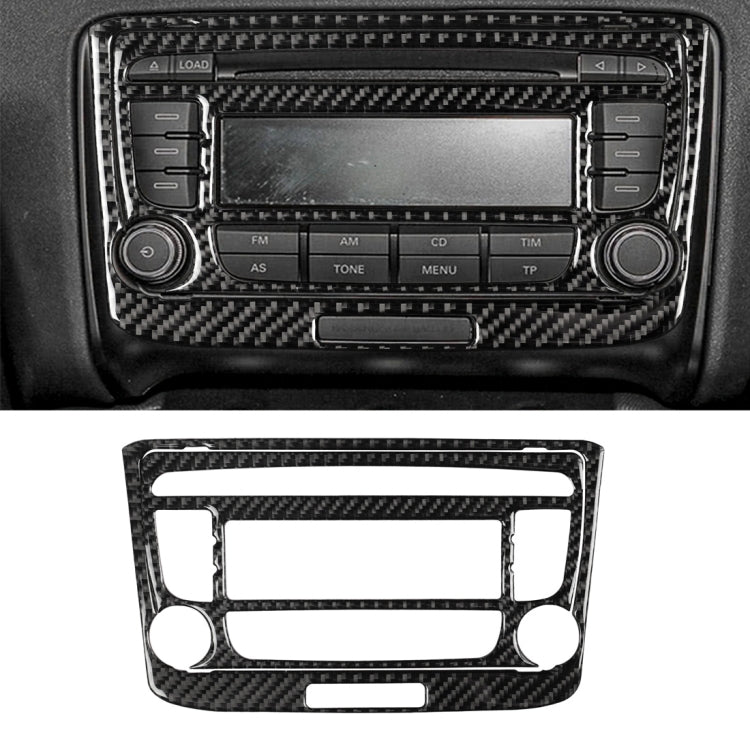 Car Carbon Fiber Air Conditioning CD Panel Decorative Sticker for Audi TT 8n 8J MK123 TTRS 2008-2014, Left and Right Drive Universal, B Style