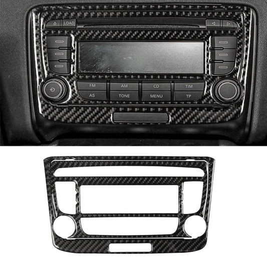 Car Carbon Fiber Air Conditioning CD Panel Decorative Sticker for Audi TT 8n 8J MK123 TTRS 2008-2014, Left and Right Drive Universal, B Style