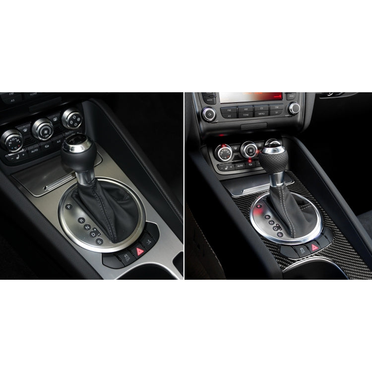 Car Carbon Fiber Gear Shift Panel Decorative Sticker for Audi TT 8n 8J MK123 TTRS 2008-2014, Left Drive