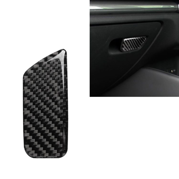 Car Carbon Fiber Passenger Seat Hand Box Switch Decorative Sticker for Audi A3 / 8V 2014-2019, Right Drive
