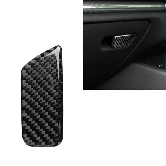 Car Carbon Fiber Passenger Seat Hand Box Switch Decorative Sticker for Audi A3 / 8V 2014-2019, Right Drive