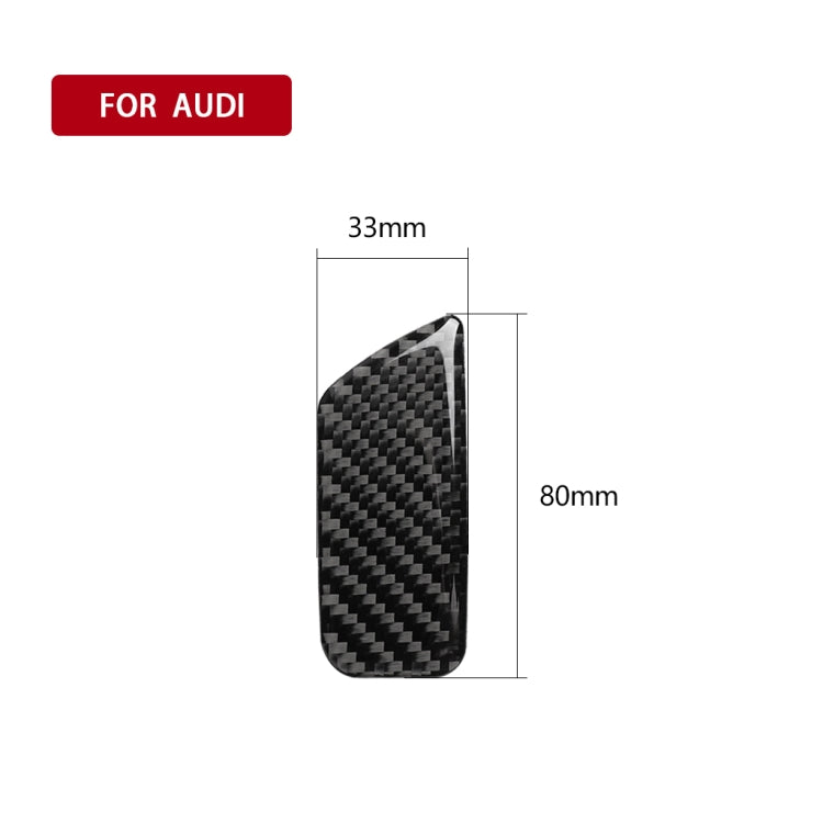 Car Carbon Fiber Passenger Seat Hand Box Switch Decorative Sticker for Audi A3 / 8V 2014-2019, Right Drive