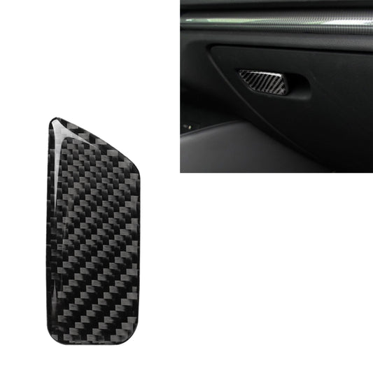 Car Carbon Fiber Passenger Seat Hand Box Switch Decorative Sticker for Audi A3 / 8V 2014-2019, Left Drive