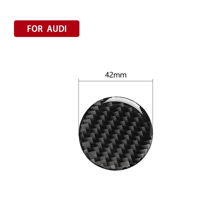 Car Carbon Fiber Central Control Knob Decorative Sticker for Audi A3 / A4L 2014-2019, Left and Right Drive Universal