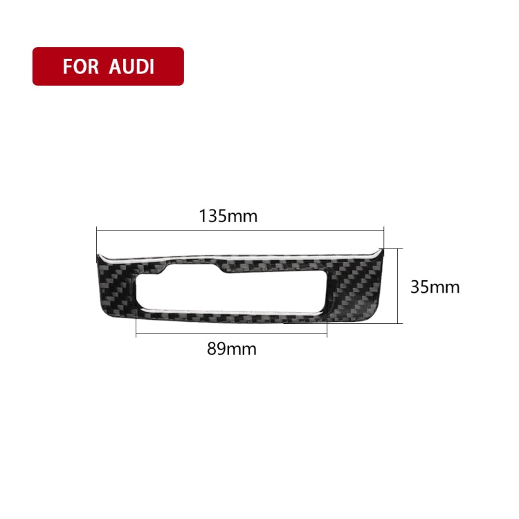 Car Carbon Fiber Gear Shift Frame Decorative Sticker for Audi A3 / 8V 2014-2019, Right Drive