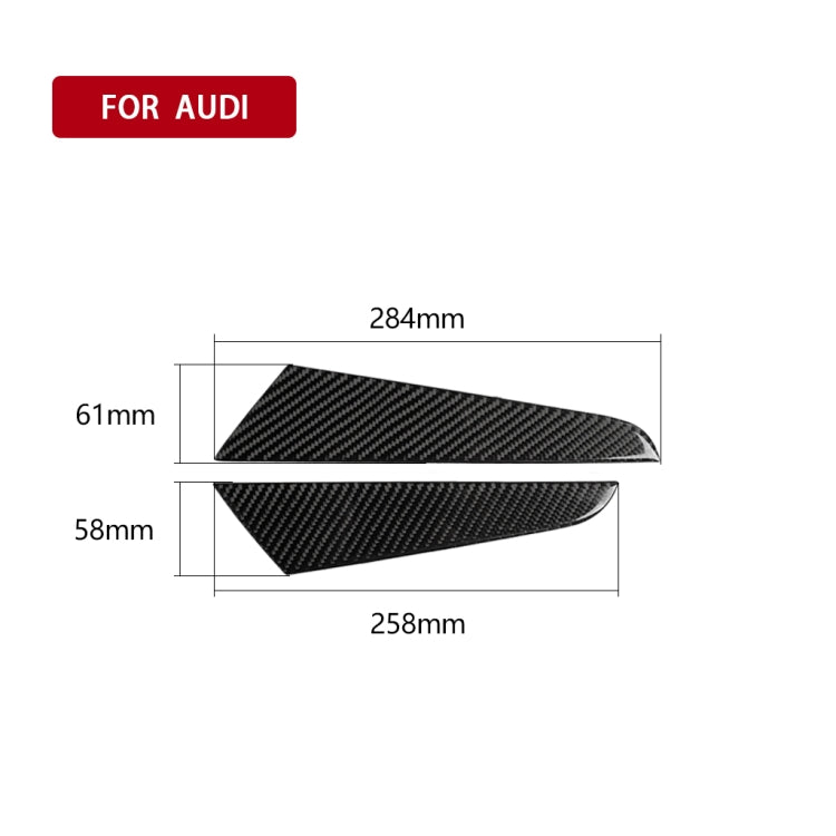 Car Carbon Fiber Gear Shift Position Side Panel Decorative Sticker for Audi A3 2014-2019, Right Drive
