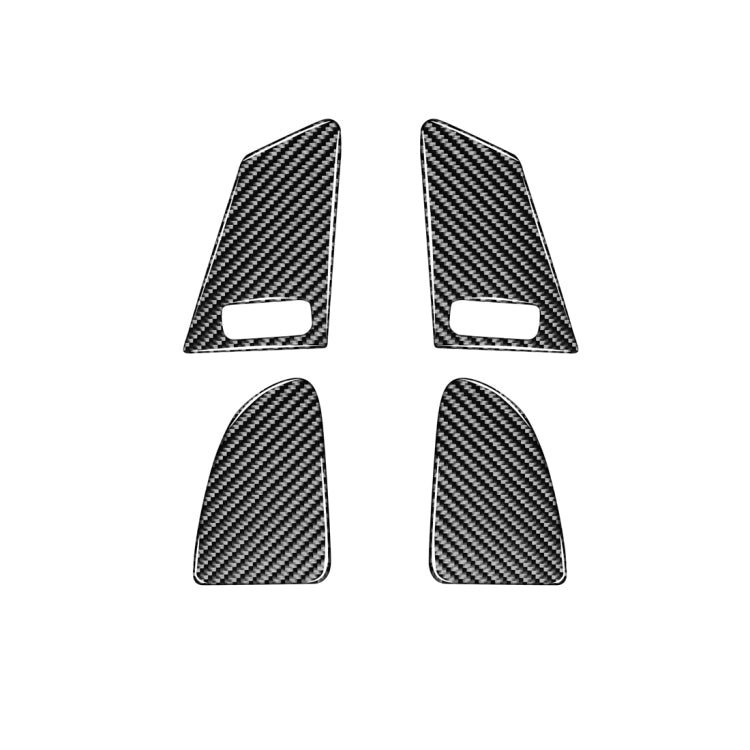 4 PCS Car Carbon Fiber Window Lifting Button Decorative Stickers for Volvo V60 / XC60 2010-2017 / S60 2010-2018, Left and Right Drive Universal