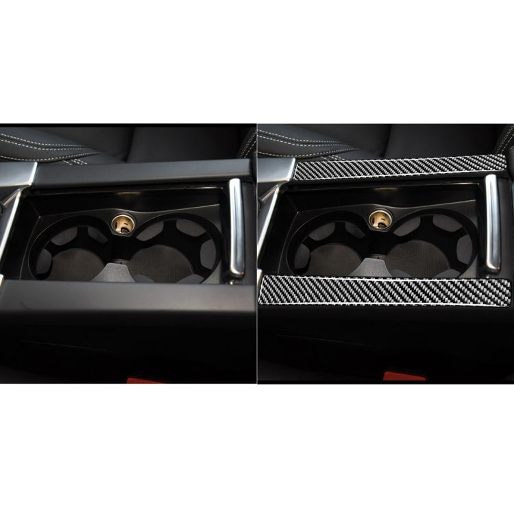 Car Carbon Fiber Armrest Cup Holder Decorative Stickers for Volvo V60 2010-2017 / S60 2010-2018, Left and Right Drive Universal