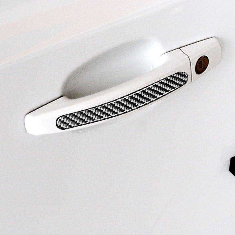 4 PCS Car Carbon Fiber Door Outside Handle Decorative Stickers for Chevrolet Cruze 2009-2015, Left and Right Drive Universal