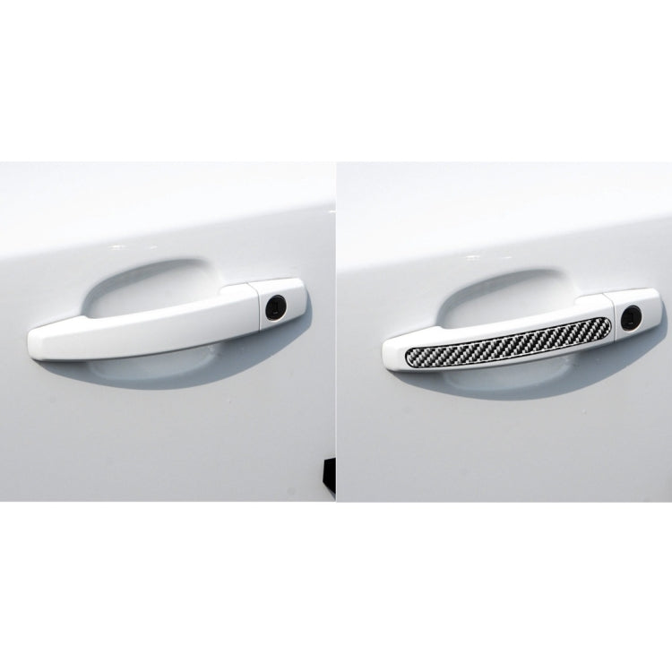 4 PCS Car Carbon Fiber Door Outside Handle Decorative Stickers for Chevrolet Cruze 2009-2015, Left and Right Drive Universal
