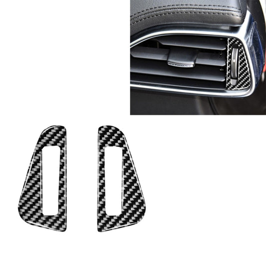 2 PCS Car Carbon Fiber Left and Right Air Outlet Decorative Stickers for Jaguar F-PACE X761 XE X760 XF X260 XJ 2016-2020, Left and Right Drive Universal