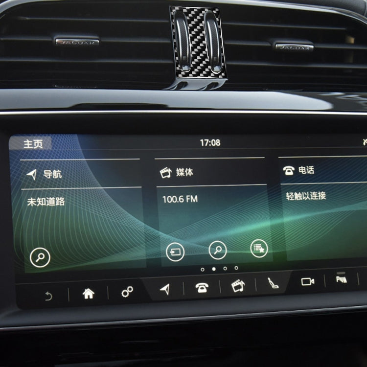 Car Carbon Fiber Middle Air Outlet Decorative Stickers for Jaguar F-PACE X761 XE X760 XF X260 XJ 2016-2020, Left and Right Drive Universal