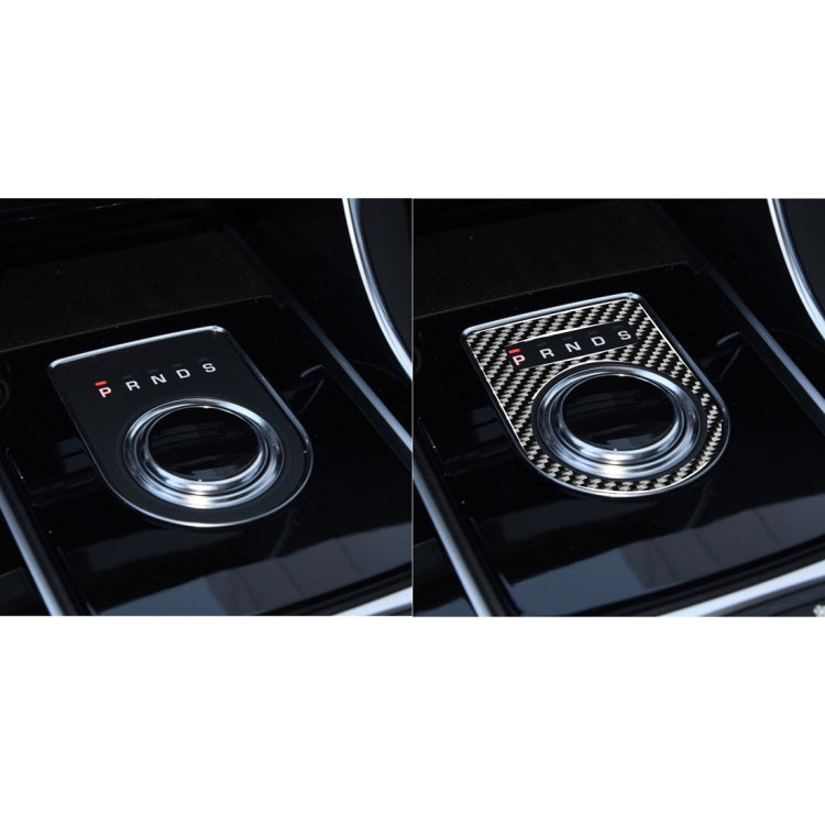 Car Carbon Fiber Gearshift Knob Decorative Stickers for Jaguar F-PACE X761 XE X760 XF X260 XJ 2016-2020, Left and Right Drive Universal