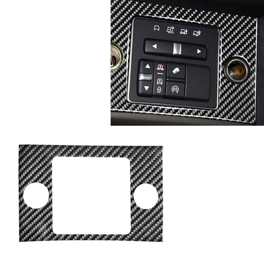 Car Carbon Fiber Cigarette Lighter Panel Decorative Sticker for Land Rover Discovery 4 2010-2016, Left and Right Drive Universal