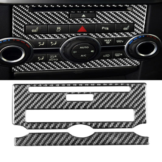 Car Carbon Fiber Central Control CD Panel Decorative Sticker for Land Rover Discovery 4 2010-2016, Left and Right Drive Universal