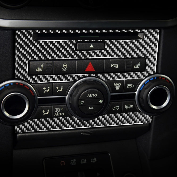 Car Carbon Fiber Central Control CD Panel Decorative Sticker for Land Rover Discovery 4 2010-2016, Left and Right Drive Universal, Central Control CD Panel